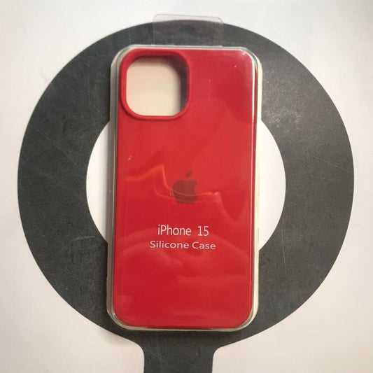 IPHONE 15 - SILICON CASE ROJO