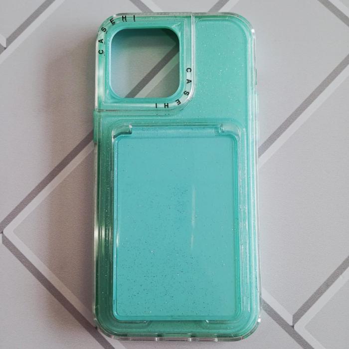 IPHONE 15 PRO MAX - CASE CON ESPEJO VERDE MENTA