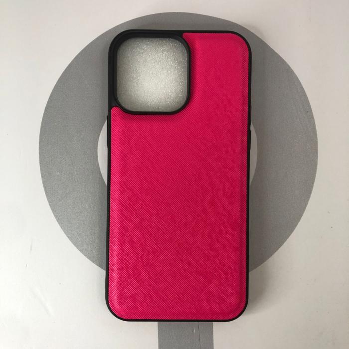 IPHONE 13 PRO - COBERTOR DE CUERO FUCSIA
