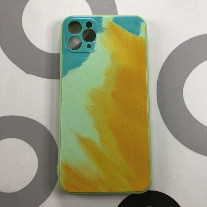 IPHONE 11 PRO MAX - CANVAS PAINTING VERDE & AMARILLO
