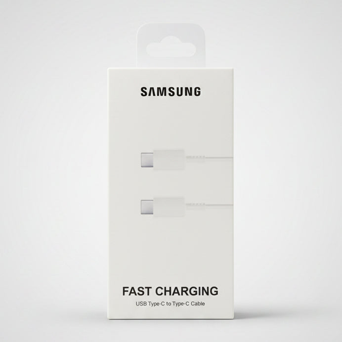 SAMSUNG CABLE DOBLE TIPO C BLANCO