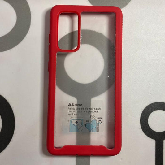 SAMSUNG GALAXY S20 FE - CLEAR DOBLE ENSAMBLE ORILLA ROJO