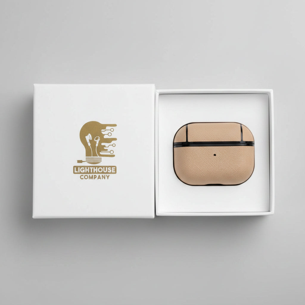 AIRPODS 3RA GENERACION - COBERTOR DE CUERO NUDE