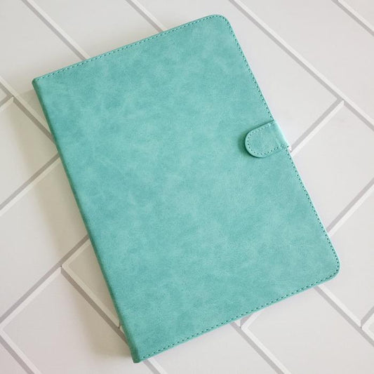 IPAD PRO 11/ AIR 4/5 TH 10.9 - CASE TIPO AGENDA GAMUZA AQUA