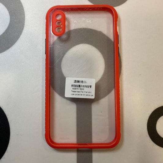 IPHONE X/XS - FULL CLEAR ORILLA ROJO