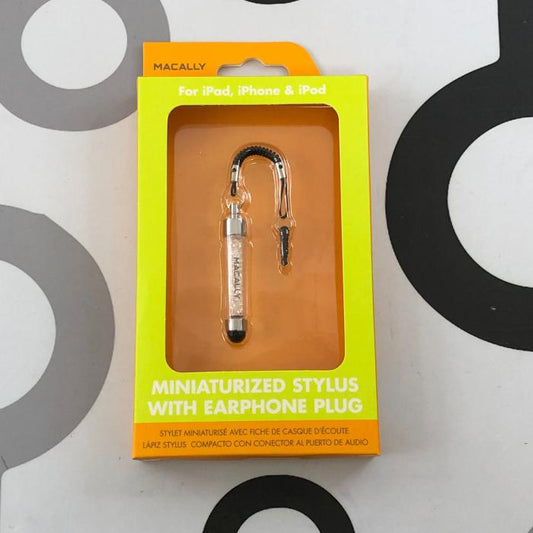 LAPIZ STYLUS COMPACTO CON CONECTOR AL PUERTO DE AUDIO TRANSPARENTE