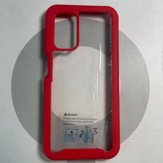 SAMSUNG GALAXY A13 - CLEAR DOBLE ENSAMBLE ORILLA ROSADA