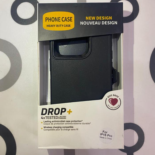IPHONE 15 PRO - TIPO OTTER NEGRO