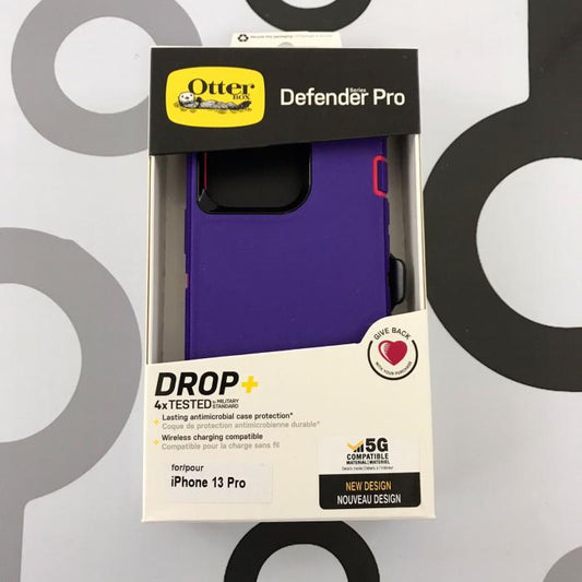 IPHONE 13 PRO - OTTER DEFENDER MORADO PURPURA BOTONES FUCSIA
