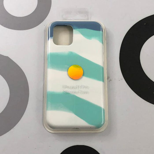IPHONE 11 PRO - SILICON CASE AQUA/BLANCO