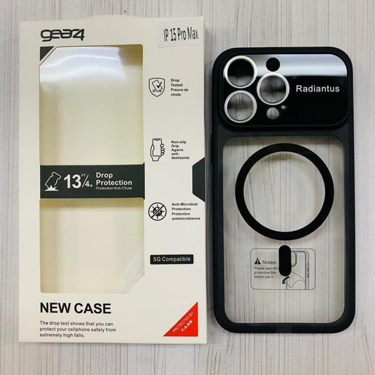 IPHONE 15 PRO MAX - GEAR4 CASE CLEAR ORILLA BLACK