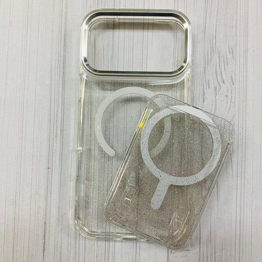 IPHONE 17 PRO MAX - CASE WITH CARD GLITTER CLEAR