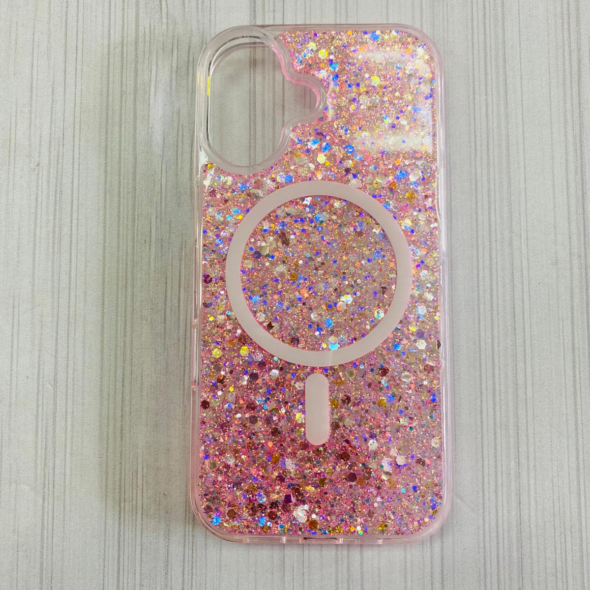 IPHONE 17 - GLITTER CASE MAGSAFE ROSADO