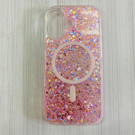IPHONE 17 - GLITTER CASE MAGSAFE ROSADO