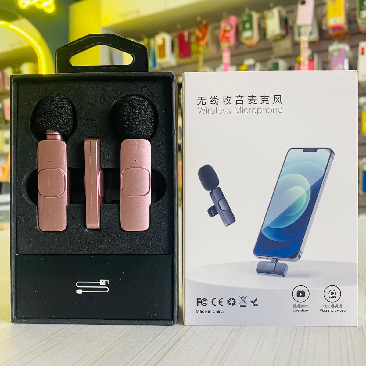 WIRELESS MICROPHONE TYPE - C ROSE GOLD