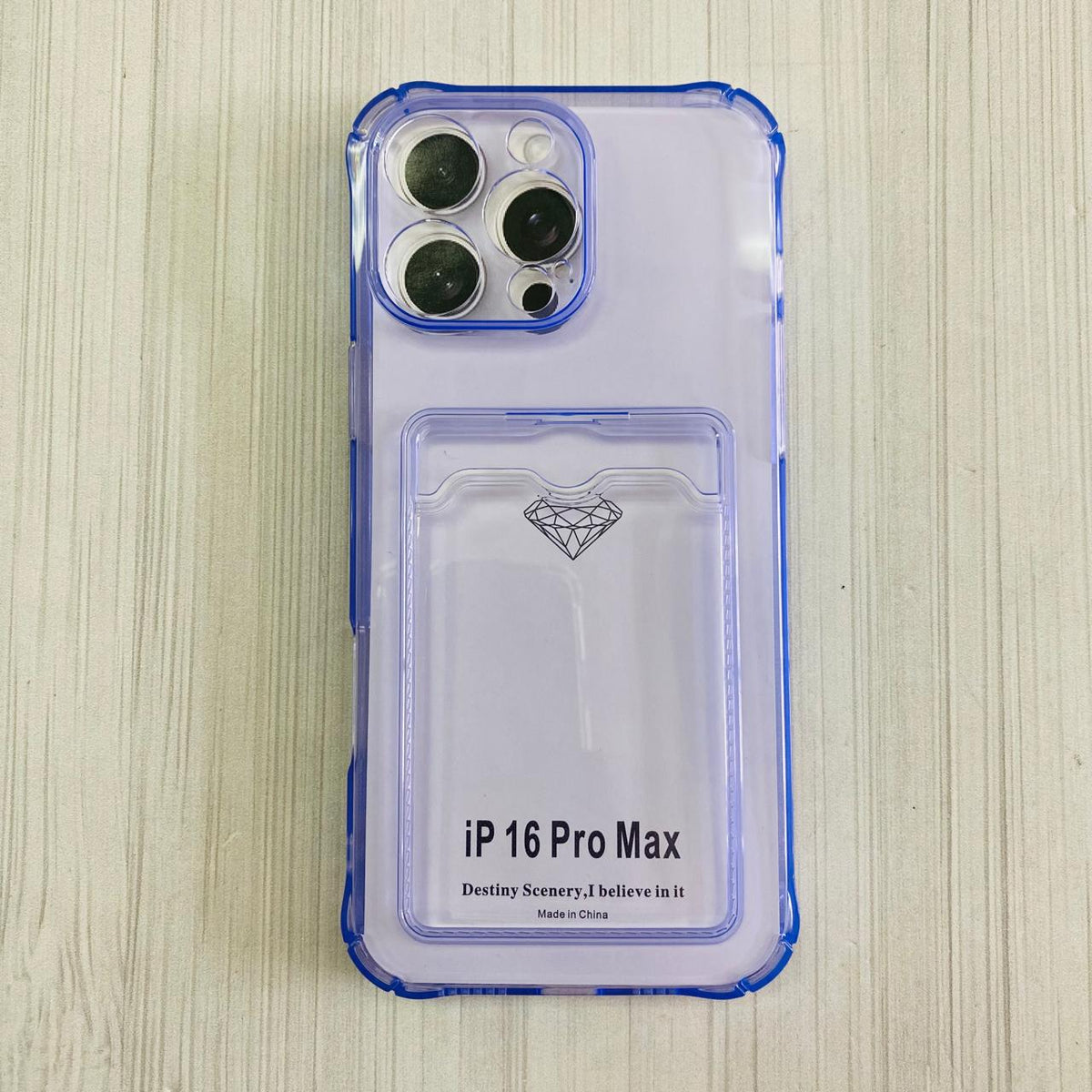 IPHONE 16 PRO MAX - ANTI BURST CON TARJETERO MORADO
