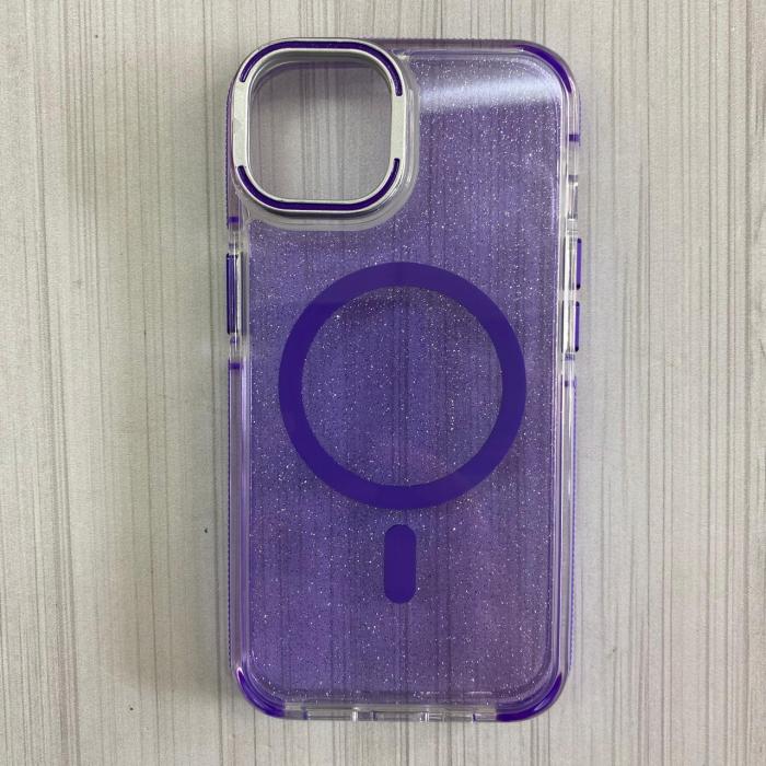 IPHONE 14 - GLITTER CASE MAGSAFE MORADO