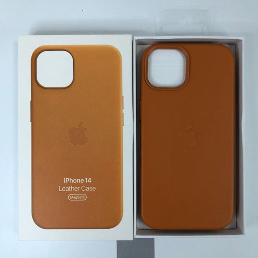 IPHONE 14 - COBERTOR DE CUERO MAGSAFE NARANJA