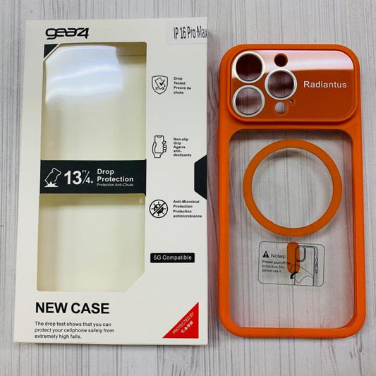 IPHONE 16 PRO MAX - GEAR4 CASE CLEAR ORILLA ORANGE