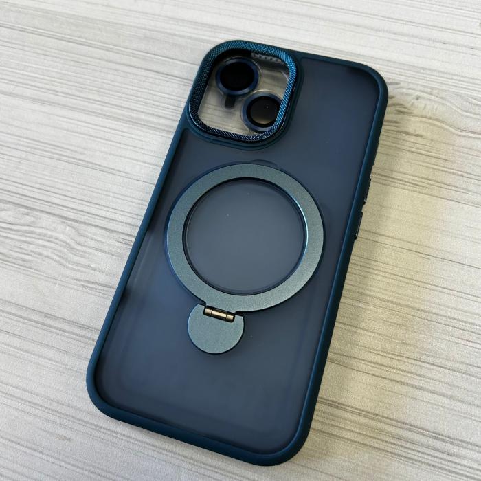 IPHONE 16 - CASE MAGSAFE CON VIDRIO DE CAMARA AZUL