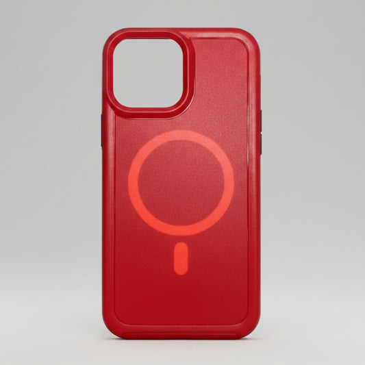 IPHONE 13 PRO MAX - CASE TIPO OTTER MAGSAFE ROJO