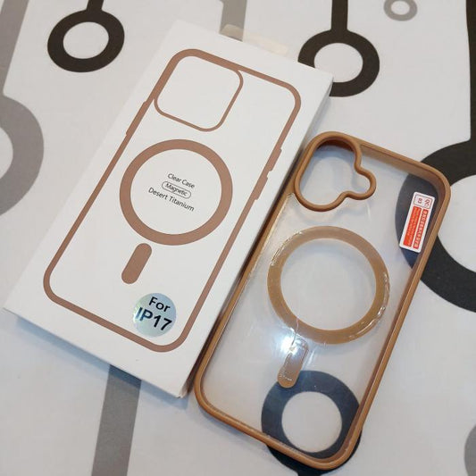 IPHONE 17 - CLEAR CASE MAGSAFE DESERT TITANIUM