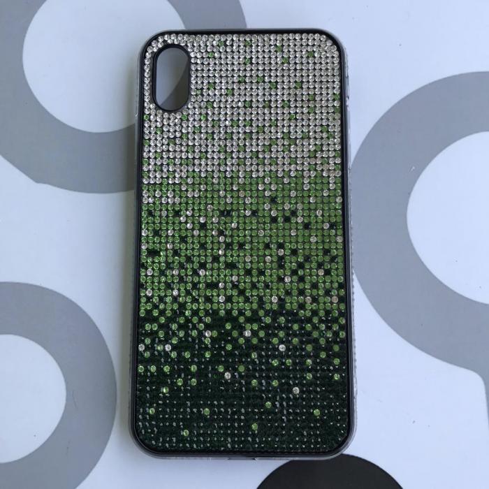 IPHONE XS MAX ESCARCHADO 3D VERDE