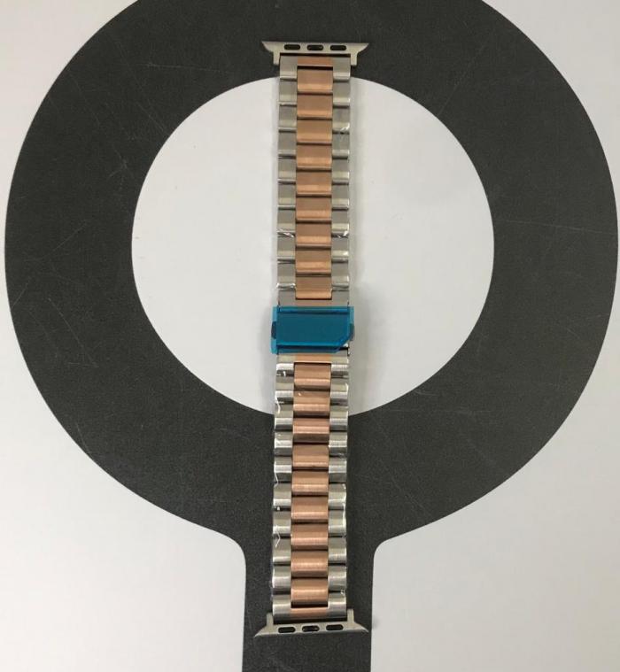 BANDA METALICA AJUSTABLE 42/44/45 - PLATEADO/BRONCE