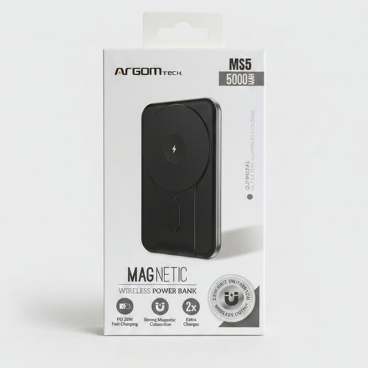 POWER BANK 5000 mAh - ARGOM TECH GUNMETAL