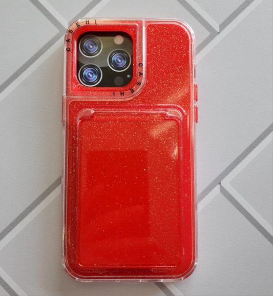 IPHONE 11 PRO - CASE CON ESPEJO ROJO