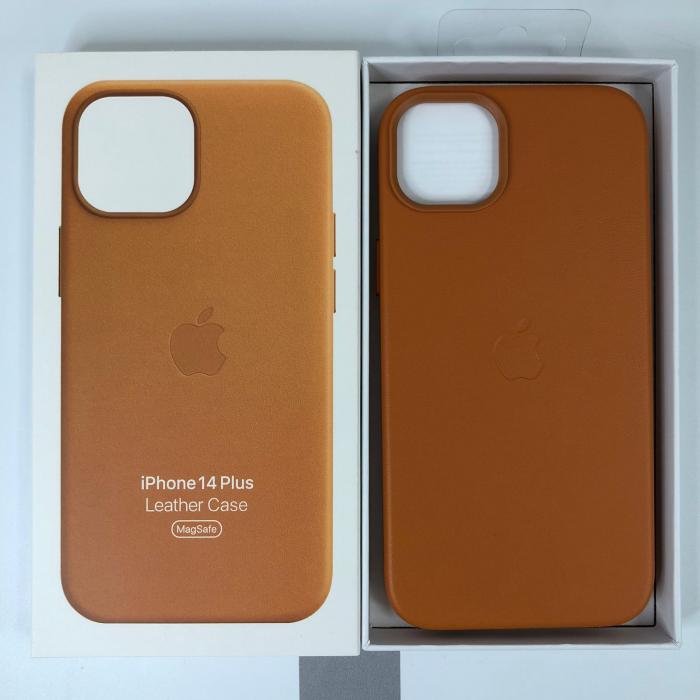 IPHONE 14 PLUS - COBERTOR DE CUERO MAGSAFE NARANJA