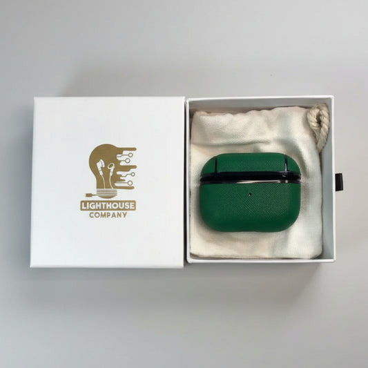 AIRPODS PRO 2 - COBERTOR DE CUERO GREEN