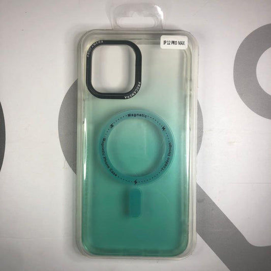 IPHONE 12 PRO MAX - CASE SEMI-TRANSPARENTE VERDE AQUA