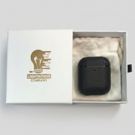 AIRPODS 1&2 - COBERTOR DE CUERO BLACK