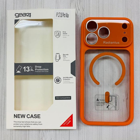 IPHONE 17 PRO MAX - GEAR4 CASE CLEAR ORILLA ORANGE