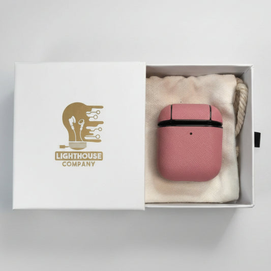 AIRPODS 1&2 - COBERTOR DE CUERO PINK