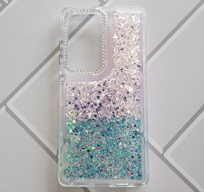 SAMSUNG GALAXY A23 - GLITTER CASE ROSADO / AZUL