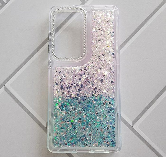 SAMSUNG GALAXY A23 - GLITTER CASE ROSADO / AZUL