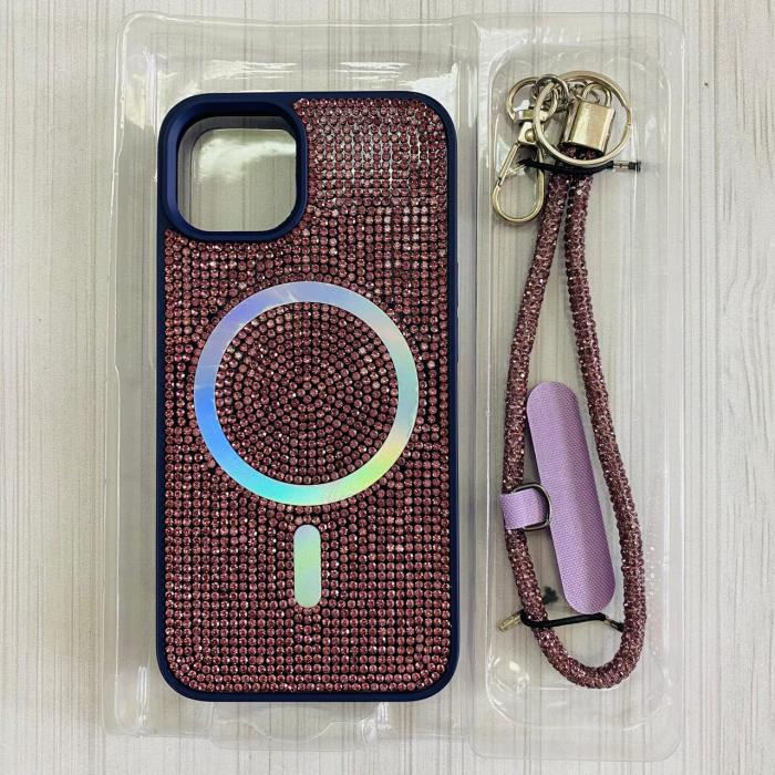 IPHONE 13 - CASE & STRAP GLITTER PURPLE