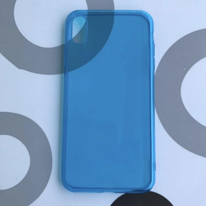 IPHONE XS MAX CLEAR CASE AZUL