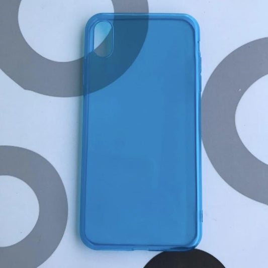 IPHONE XS MAX CLEAR CASE AZUL
