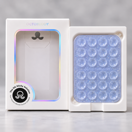 OCTOBUDDY AZUL LAVANDA GLITTER SEMITRANSPARENTE