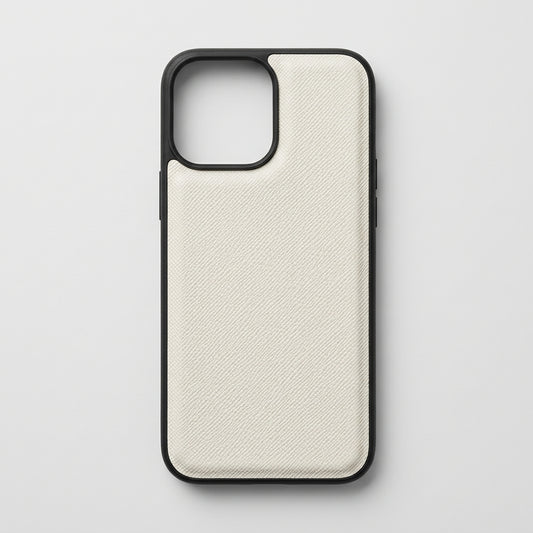 IPHONE 14 PRO - COBERTOR DE CUERO BLANCO
