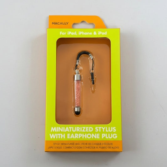LAPIZ STYLUS COMPACTO CON CONECTOR AL PUERTO DE AUDIO ROSADO