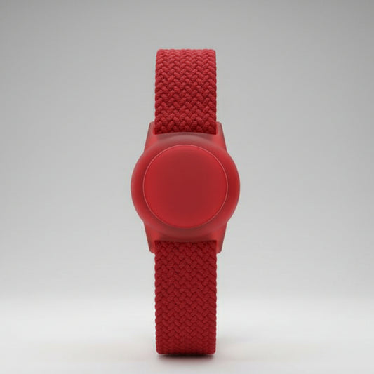 BRAZALETE PARA AIRTAG TRENZADO ROJO