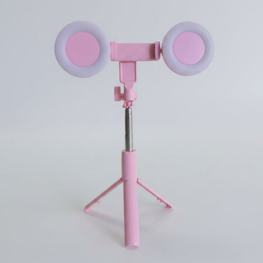 SELFIE STICK BLUETOOTH CON DOBLE ARO DE LUZ