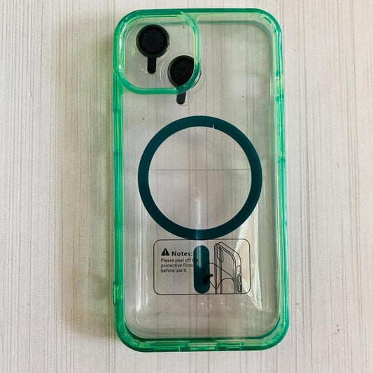 IPHONE 13 - CASE CON VIDRIO DE CÁMARA CLEAR/GREEN